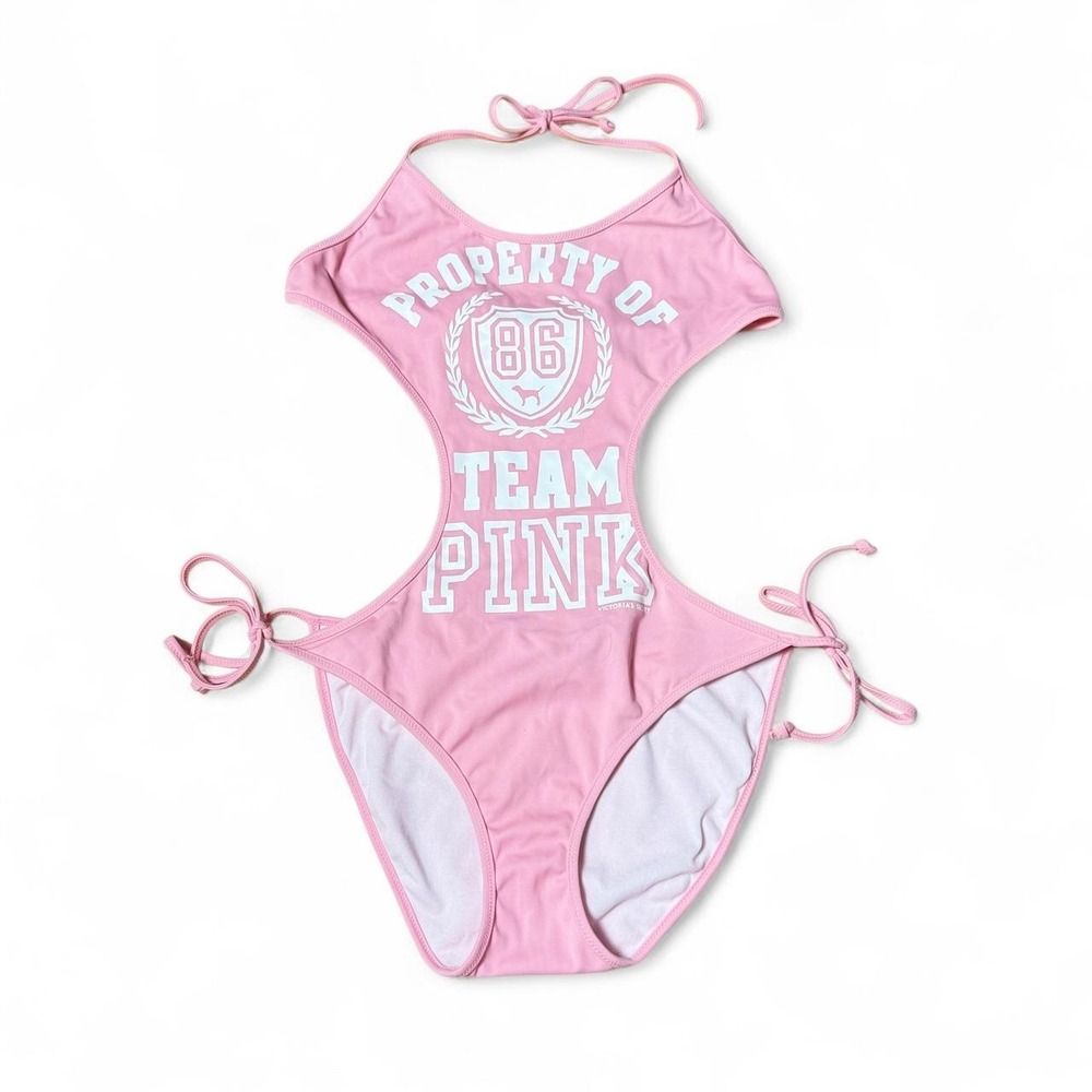 RARE Victoria's Secret Team Pink one piece swimsuit